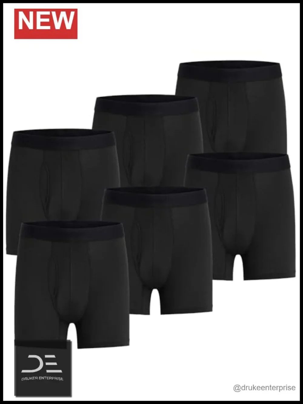 Cotton Stretch Moisture-Wicking Boxer Briefs 6-Pack